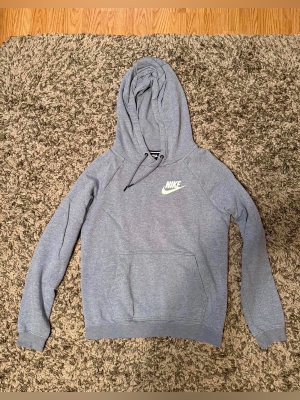 Nike Heather Blue Hooded Sweatshirt